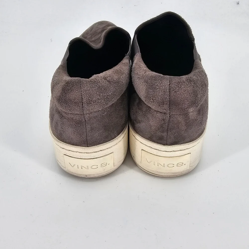 Vince Blair Suede Platform Slip On Sneakers 9.5 M Gray Casual‎ Skate Normcore